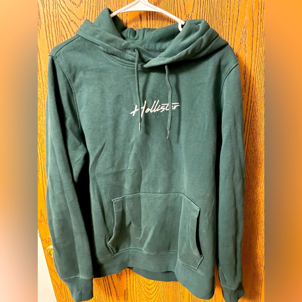 Men’s size medium Hollister hoodie green/dark teal